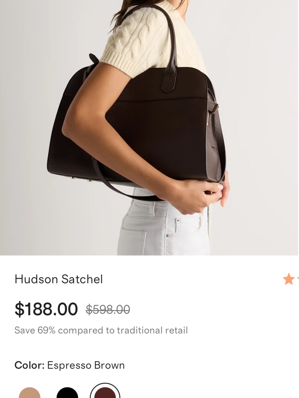 Quinn Hudson satchel, NWT